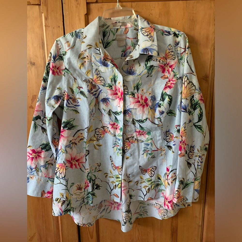 Chicos Flower Blouse of Many Colors